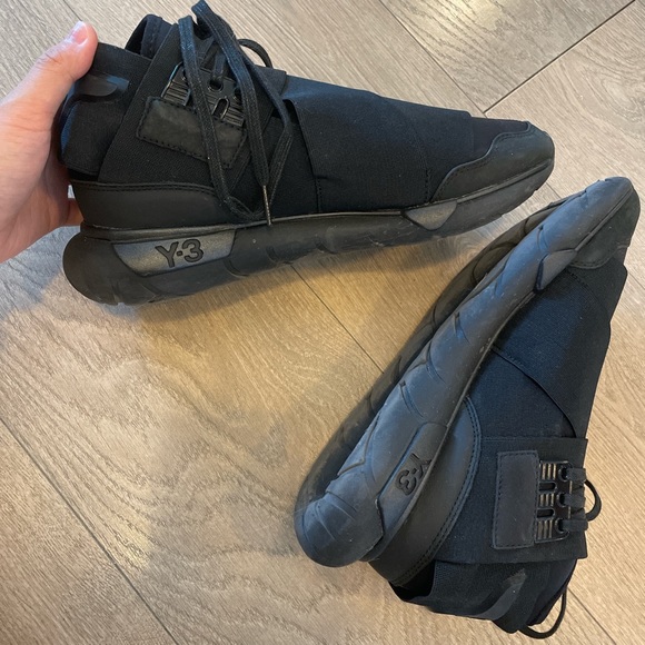Y-3 Yohji Yamamoto Adidas Qasa High 'Black' Trainer - Picture 3 of 5